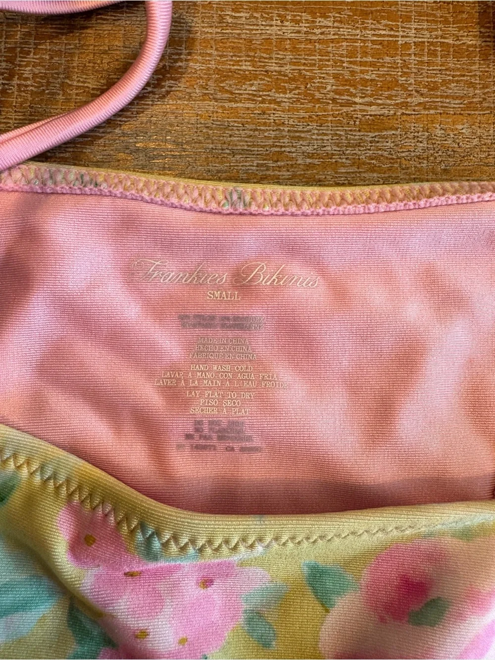 Frankies Bikinis Divine Skimpy String Bikini Bottom in Nymphaea